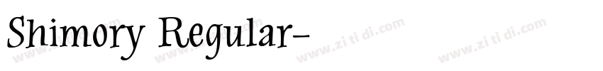 Shimory Regular字体转换